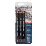 Derwent Tınted Charcoal Renkli Füzen Kalem - 6 Renk Blister