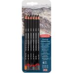 Derwent : Tinted Charcoal : Renkli Füzen Kalem Seti : 6'lı Blister