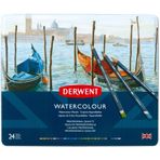 Derwent Watercolour Metal Kutu 24'lü Kuru Boya