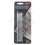 Derwent Watersoluble Graphitone Aquarel 4'lü Set Grafit Kalem