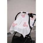 Dery Baby Teddy Pudra Souris Fermuarlı 2 Kat Müslin Puset Örtüsü - Koyu Gri - Pudra