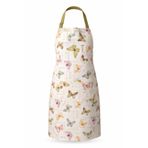 Dery Collection Mutfak Önlüğü, Unisex, Krem, Standart Boy, Duck Kumaş, Leke Tutmayan Sıvı İtici, Kelebek Desenli, 70x80 cm