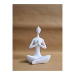 DERYA DESİNG ART Boyanabilir Ham Polyester Yogocu Kız, 20x12x8cm, Akrilik Boya ile Uyumlu