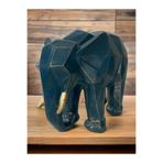 DERYA DESİNG ART Dekoratif Kubik Fil Heykeli Biblo, 20x14cm, Polyester