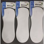 Derya Erkek Bambu Sneaker Çorap 6 Adet - 40 - 44 - Beyaz