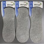 Derya Erkek Bambu Sneaker Çorap 6 Adet - 40 - 44 - Gri