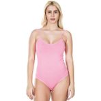 Derya Kurşun 310 Pembe İp Askılı Kadın Çıtçıtlı Body