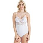 Derya Kurşun 334 Siyah İp Askılı Dantelli Kadın Body