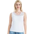 Derya Kurşun Geniş Transparan Askılı Kadın Atlet 180 Beyaz L-xl