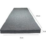 Derya Ticaret 3'e Katlanır Sünger Yatak - Minder - Gri - 75 x 175 cm