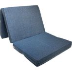 Derya Ticaret 3'e Katlanır Sünger Yatak - Minder - Mavi - 75 x 175 cm