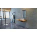 Deryawood Açık Ceviz Ahşap Hilton Banyo Rafı