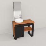 Deryawood Açık Ceviz Ordo Ray Kapak Banyo Dolabı