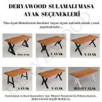 Deryawood Atair 70x140x76 cm Masif Ahşap Sulamalı Mutfak Masası