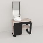 Deryawood Beyaz Eskitme Ordo Ray Kapak Banyo Dolabı