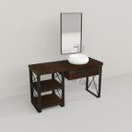 Deryawood Ceviz Larix Banyo Dolabı