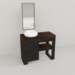 Deryawood Ceviz Ordo Ray Kapak Banyo Dolabı