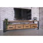 Deryawood Masif Ahşap Çekmeceli Tv Ünitesi 45x180X55 cm