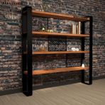Deryawood Masif Ahşap Kitaplık (30cm240cm180cm YÜKSEKLİK)