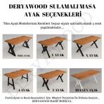 Deryawood Masif Ahşap Laurus Sulamalı Mutfak Masası 70*120*76Cm Vitrin