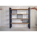 Deryawood Masif Ahşap Ofis Kitaplık 140*30*180 Cm