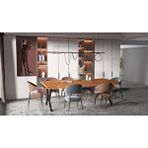 Deryawood Masif Ahşap Tilia Toplantı Masası 100*240*76 Cm Kahverengi