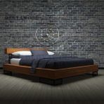 Deryawood Noz Masif Ahşap Tek Kişilik Karyola 160X200 - Açık Ceviz Renk - 160 x 200 cm