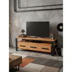 Deryawood Sea Doğal Ahşap Çekmeceli Tv Ünitesi - 160CM - Açık Ceviz - 160 cm