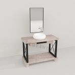 Deryawood Vento Banyo Dolabı 40*100*76 Beyaz Eskitme
