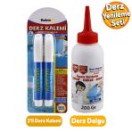 Derz Kalemi Derz Dolgu Yenileme Hizli Kuruyan Su Bazli Kokusuz Kalici Fayans Yenileme Kalem 3Lu Set