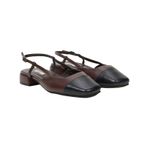 Desa 48132 Kahve Kare Burun Slingback Deri Kadın Günlük Ayakkabı