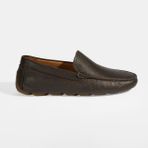 Desa Erkek Kahverengi Slip-On Deri Loafer Kauçuk Tabanlı Rahat Günlük Ayakkabı