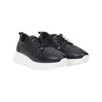 Desa Kadın Siyah Lastik Bağcıklı Dolgu Topuklu Deri Sneaker 47216, 39