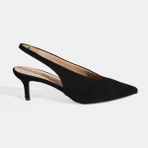 Desa Siyah Kadın Süet Slingback Topuklu Ayakkabı
