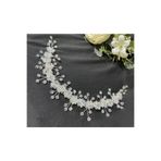DesaAccessories Beyaz Kristal Taşlı Gelin, Nişan, Kına Saç Aksesuarı, Gelin Tacı