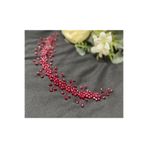 DesaAccessories Bordo Kristal Taşlı Nişan, Kına, Düğün Saç Aksesuarı, Gelin Tacı