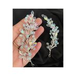 DesaAccessories Damla Kristal Taşlı İkili Nişan, Gelin Saç Aksesuarı