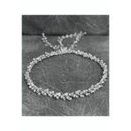 DesaAccessories Gümüş Kristal Taşlı Nişan, Gelin, Düğün Tacı, Saç Aksesuarı