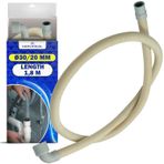 Desague Hortum Bulaşık Makinesi ve Çamaşır Makinesi 1800 mm Ø30/20 mm Orijinal Kodlu C00054869 C00027466 482000022642 482000026108, Whirlpool için Indesit için Ariston için - Garanti 10 A MONTERAL