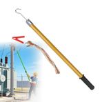 Deşarj Çubuğu, Yüksek Gerilim Elektrik Güvenliği Boşaltma Çubuğu, Trafo Merkezi ve Enerji Santrali için İzoleli Bakır Tel Direk, 220kV, Dayanıklı ve Güvenilir Elektrikli Alet (Sarı)