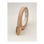 Descoin Ithal Oval Gold Tokalı Ince Kemer, Pantolon Kemeri, Gömlek Kemeri, Ceket Kemeri