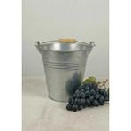 Desen Dekorasyon Metal Dekoratif Kova 4 Litre - 21 cm Çok Amaçlı Saplı Galvaniz Saksılık ve Düzenleyici - Metalik