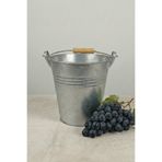 Desen Dekorasyon Metal Dekoratif Kova 4 Litre - 21 cm Çok Amaçlı Saplı Galvaniz Saksılık ve Düzenleyici