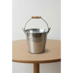 Desen Dekorasyon Metal Dekoratif Kova 5 Litre - 20 cm Çok Amaçlı Saplı Galvaniz Saksılık ve Düzenleyici - Metalik