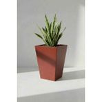Desen Dekorasyon Zenith 40 cm Dikey Metal Saksı - Iç ve Dış Mekan Modern Dekoratif Saksılık (40X30/20 Cm) - Kiremit