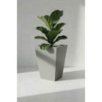 Desen Dekorasyon Zenith 40 cm Dikey Metal Saksı - Iç ve Dış Mekan Modern Dekoratif Saksılık (40X30/20 Cm) - Krem