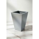 Desen Dekorasyon Zenith 50 cm Dikey Metal Saksı - Iç ve Dış Mekan Modern Dekoratif Saksılık (50X30/20 Cm) - Gri