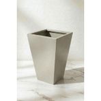 Desen Dekorasyon Zenith 50 cm Dikey Metal Saksı - Iç ve Dış Mekan Modern Dekoratif Saksılık (50X30/20 Cm) - Krem