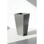Desen Dekorasyon Zenith 60 cm Dikey Metal Saksı - Iç ve Dış Mekan Modern Dekoratif Saksılık (60X30/20 Cm) - Gri