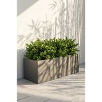 Desen Dekorasyon Zenith 60x20x20 cm Yatay Dikdörtgen Antrasit Saksılık - İç & Dış Mekan Modern Metal Saksı